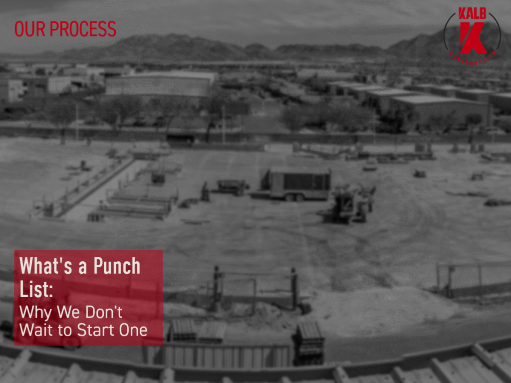 What's a punch list?