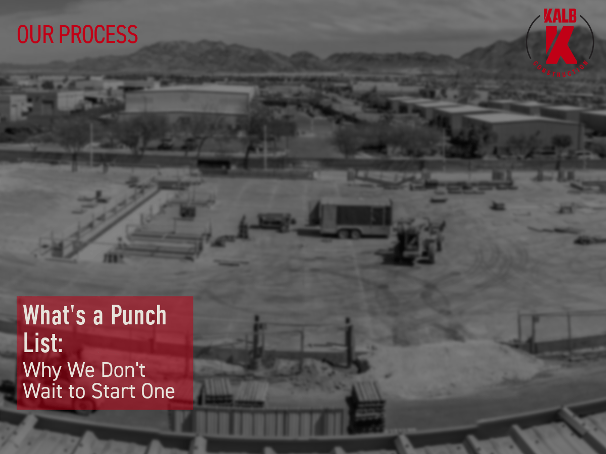 What's a punch list?